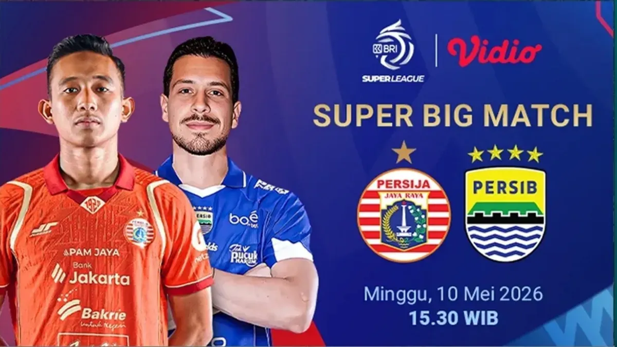 Jadwal Persija vs Persib Bandung di Super League hari ini, Minggu, 10 Mei 2026. (Sumber: Instagram/@vidiosports)