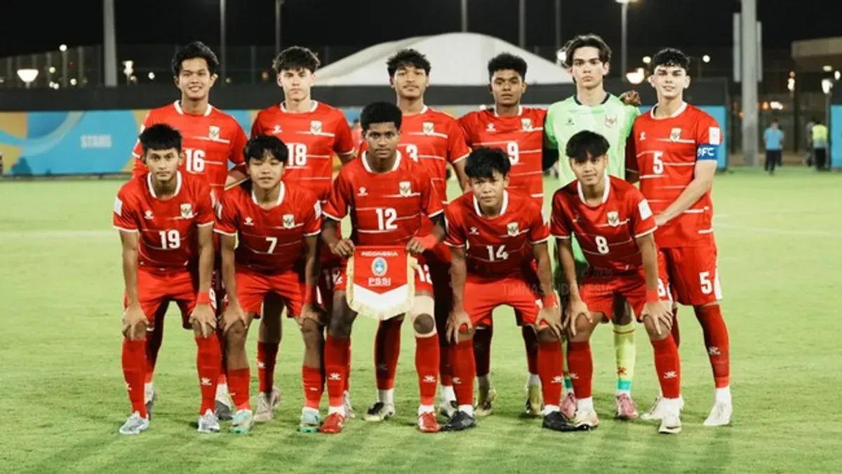 Link live streaming Timnas Indonesia U-17 akan tersaji saat menghadapi Timnas Jepang U-17 dalam pertandingan terakhir fase grup Piala Asia U-17 2026. (Sumber: Dok.PSSI)