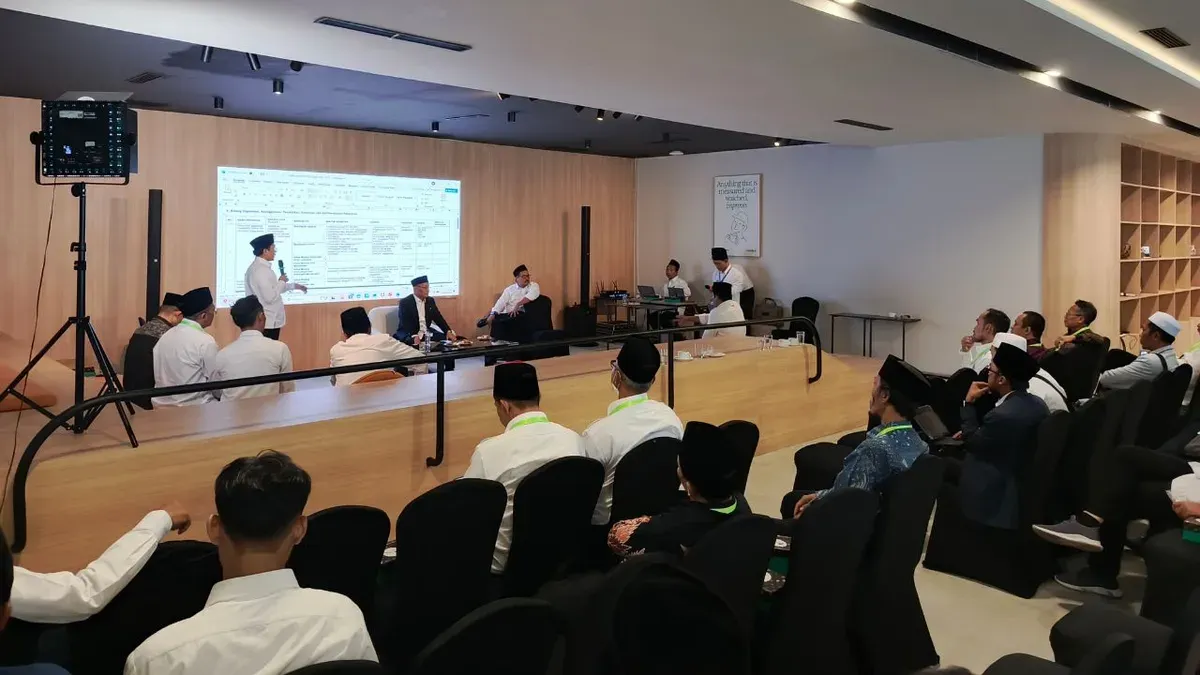 Asisten Deputi Kemitraan dan Rantai Pasok Usaha Menengah Kementerian UMKM, Metty Kusmayanti dalam kegiatan Rakernas dan Expo Inkopontren 2026 di SME Tower, Jakarta Selatan, Rabu, 20 Mei 2026. (Sumber: Dok. Inkopontren)