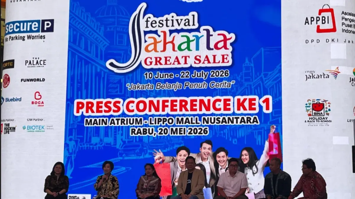 Kegiatan Festival Jakarta Great Sale (FJGS) 2026 yang digelar di salah satu pusat perbelanjaan di wilayah Jakarta Selatan, Rabu, 20 Mei 2026. (Sumber: Istimewa)
