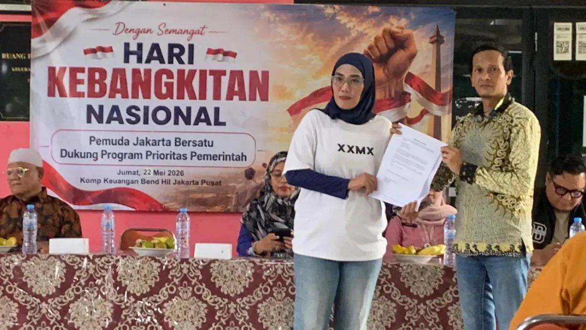 Potret Deklarasi Pemuda Jakarta di RPTA Taman Keuangan, Jakarta Pusat, Jumat, 22 Mei 2026. (Sumber: Istimewa)