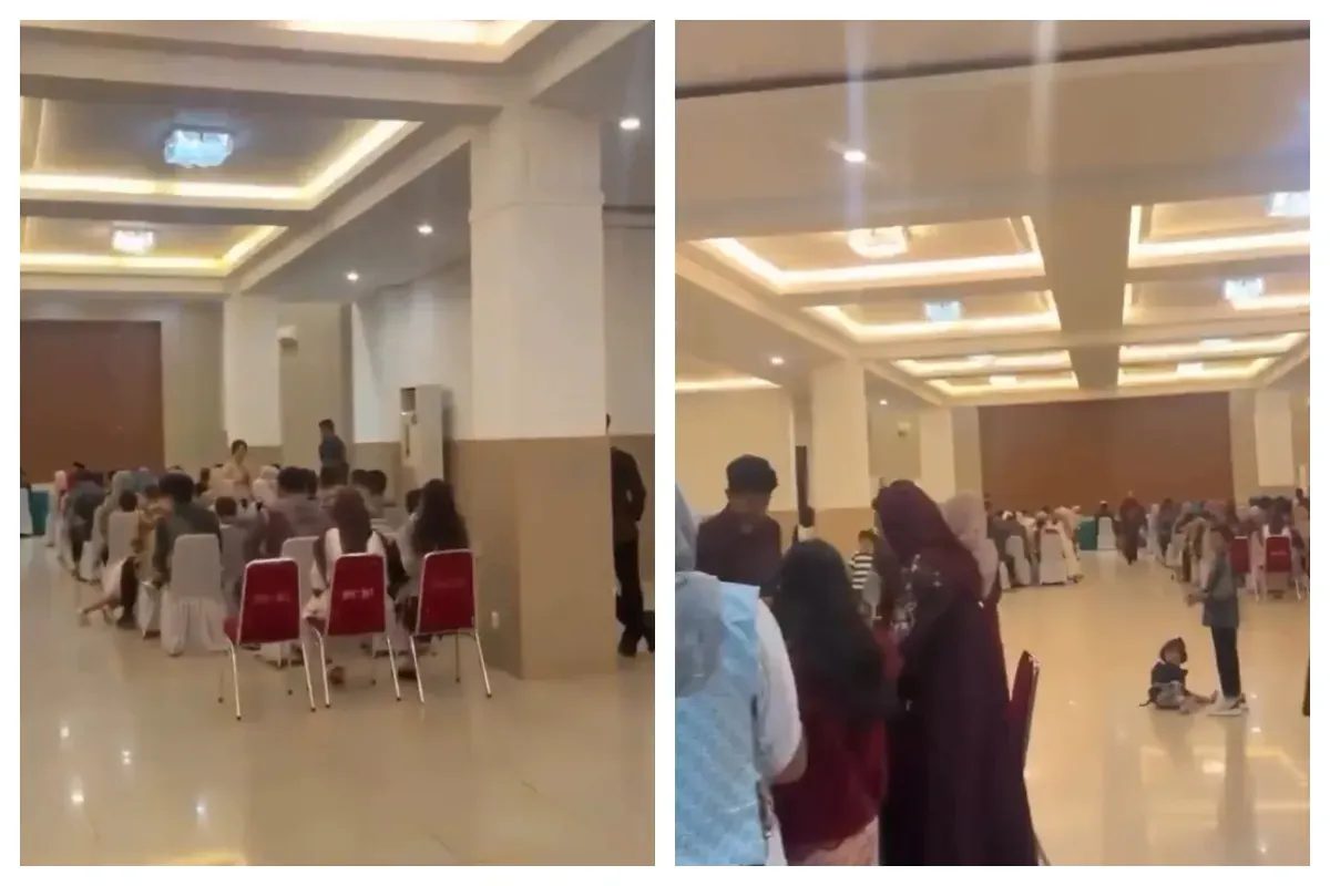 Tangakapan layar Pasangan pengantin asal Bekasi Rinaldy Zullfi Setyawan (32) dan Feny Indah Fitria Ichwana (32) yang diduga menjadi korban penipuan wedding organizer dan katering bernama Marwah Catering Service. (Sumber: X/@BangPino__