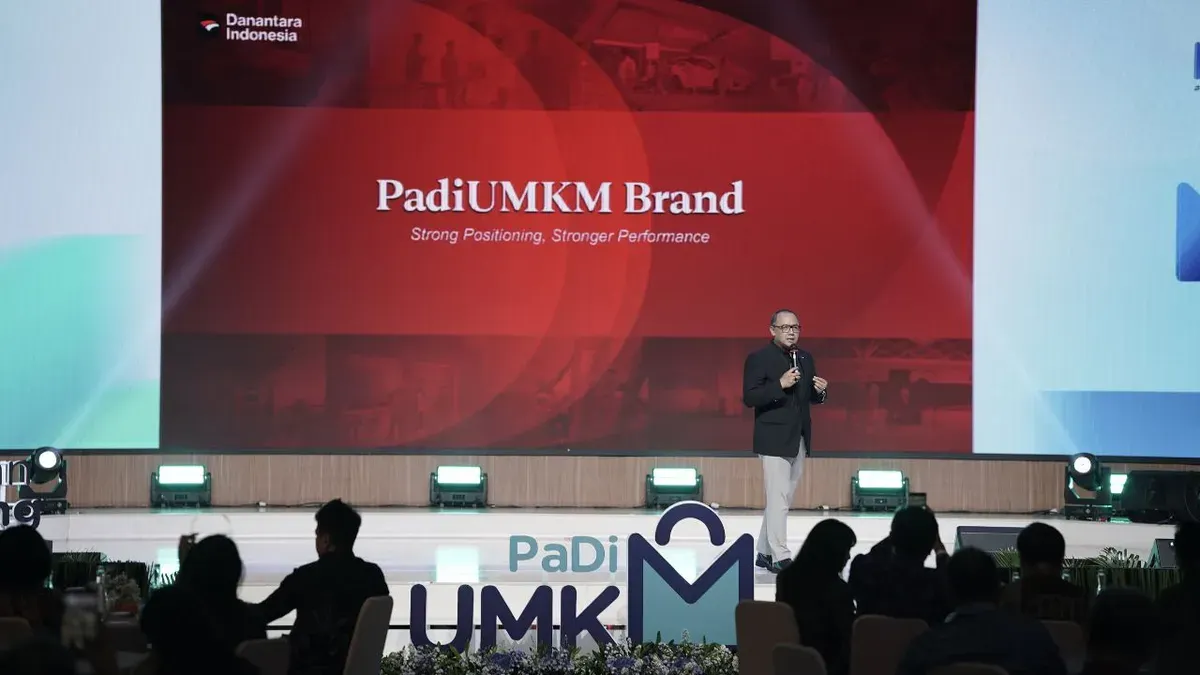 Senior Director CMO PT Danantara Asset Management, Dendi T. Danianto dalam acara PaDi Business Forum & Showcase 2026 di Auditorium PLN Pusat, Jakarta Selatan, Senin, 6 Mei 2026. (Sumber: Dok. Telkom)
