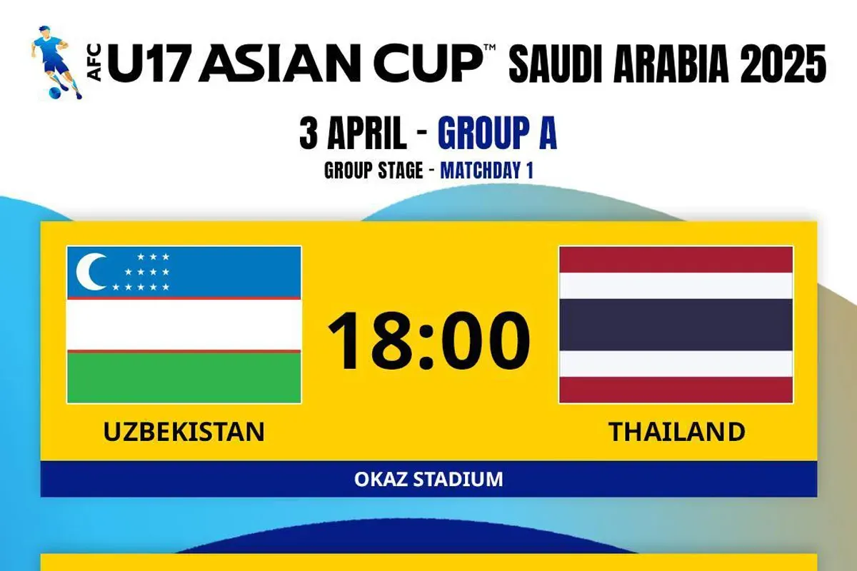 Link live streaming Uzbekistan vs Thailand U-17 di laga pembuka Piala Asia U-17 2025. (Sumber: Instagram @asiancup)