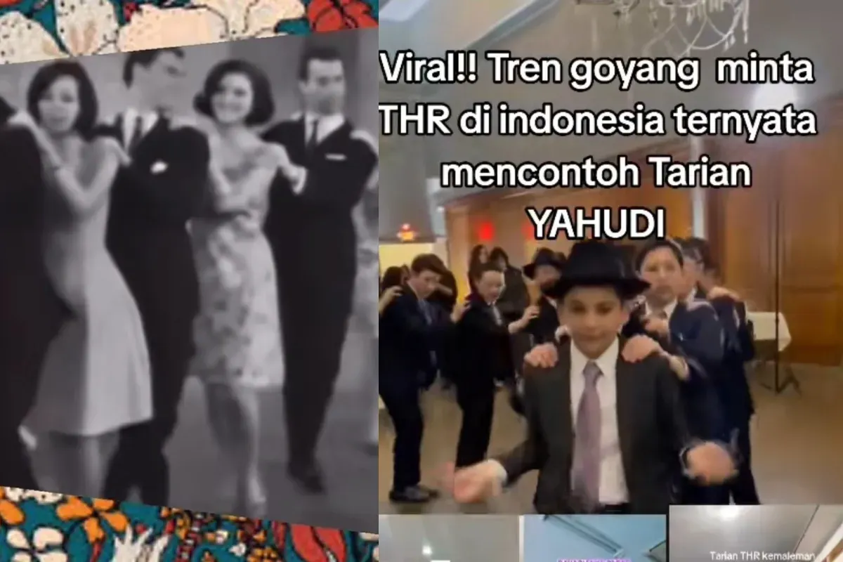 Joget minta THR disebut mirip dengan tarian Yahudi (Sumber: Instagram/@corla_2 dan TikTok/@wajahnelangsaa)