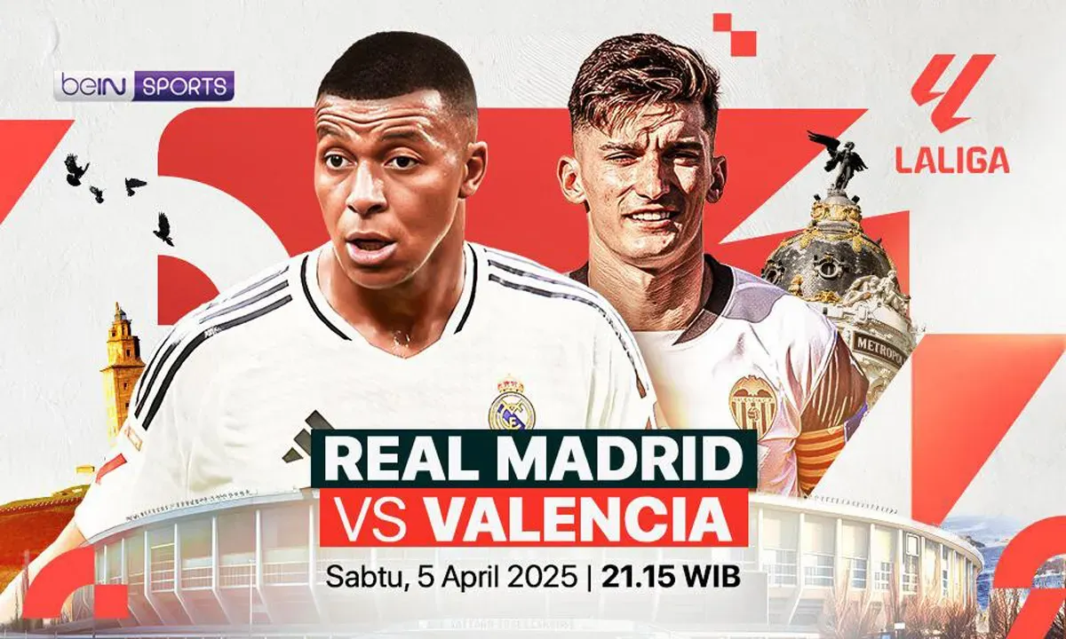 Link live streaming Real Madrid vs Valencia. (Sumber: Vidio)