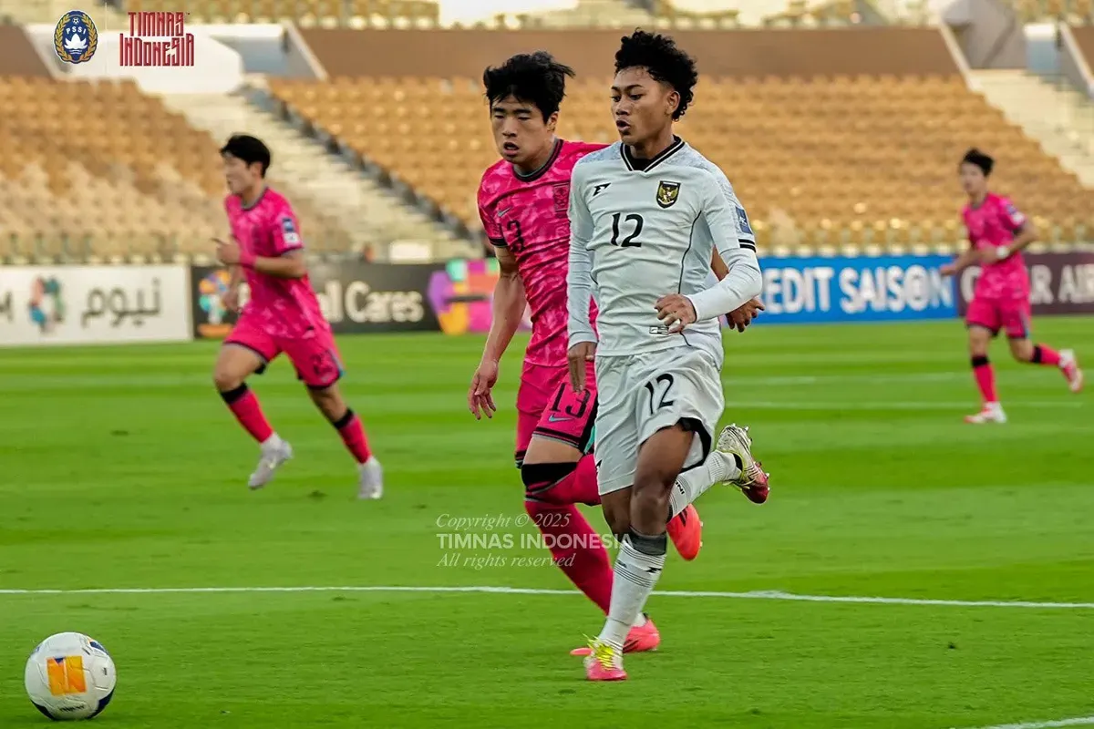Timnas Indonesia U-17 dan Korea Selatan U-17 menjadi dua dari 48 negara yang lolos ke Piala Dunia U-17 2025 . (Sumber: X @TimnasIndonesia)