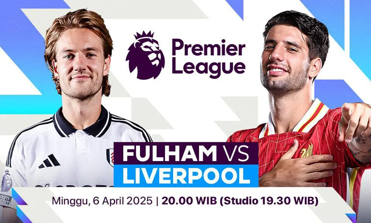 Line up dan link live streaming Fulham vs Liverpool di pekan 31 Premier League musim 2024-25. (Sumber: Vidio)