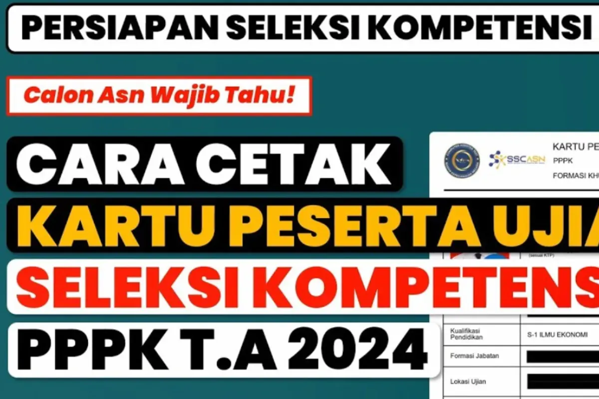 Ilustrasi cetak kartu ujian PPPK Tahap 2 lengkap dengan jadwal, cara cetak dan cek lokasi tes. (Sumber: YouTube/Catatan ASN)