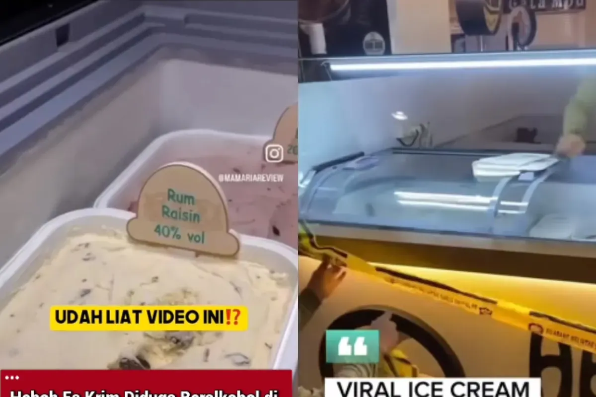 Viral jual es krim mengandung alkohol di Surabaya akhirnya disegel oleh Satpol PP. (Sumber: Tangkap Layar Instagram/@medsoszone)