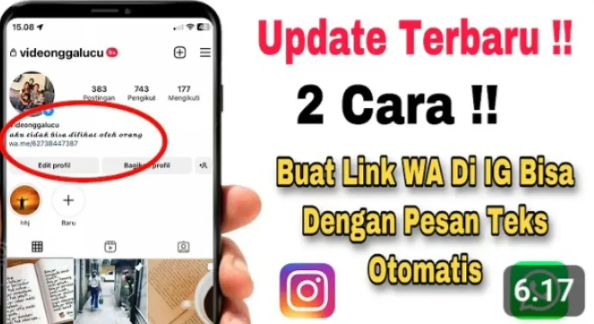 Mau profil WhatsApp kamu makin keren dan profesional? Tambahin link Instagram sekarang juga! Gampang banget, cukup 1 menit langsung jadi! (Sumber: Youtube Alfan Am)