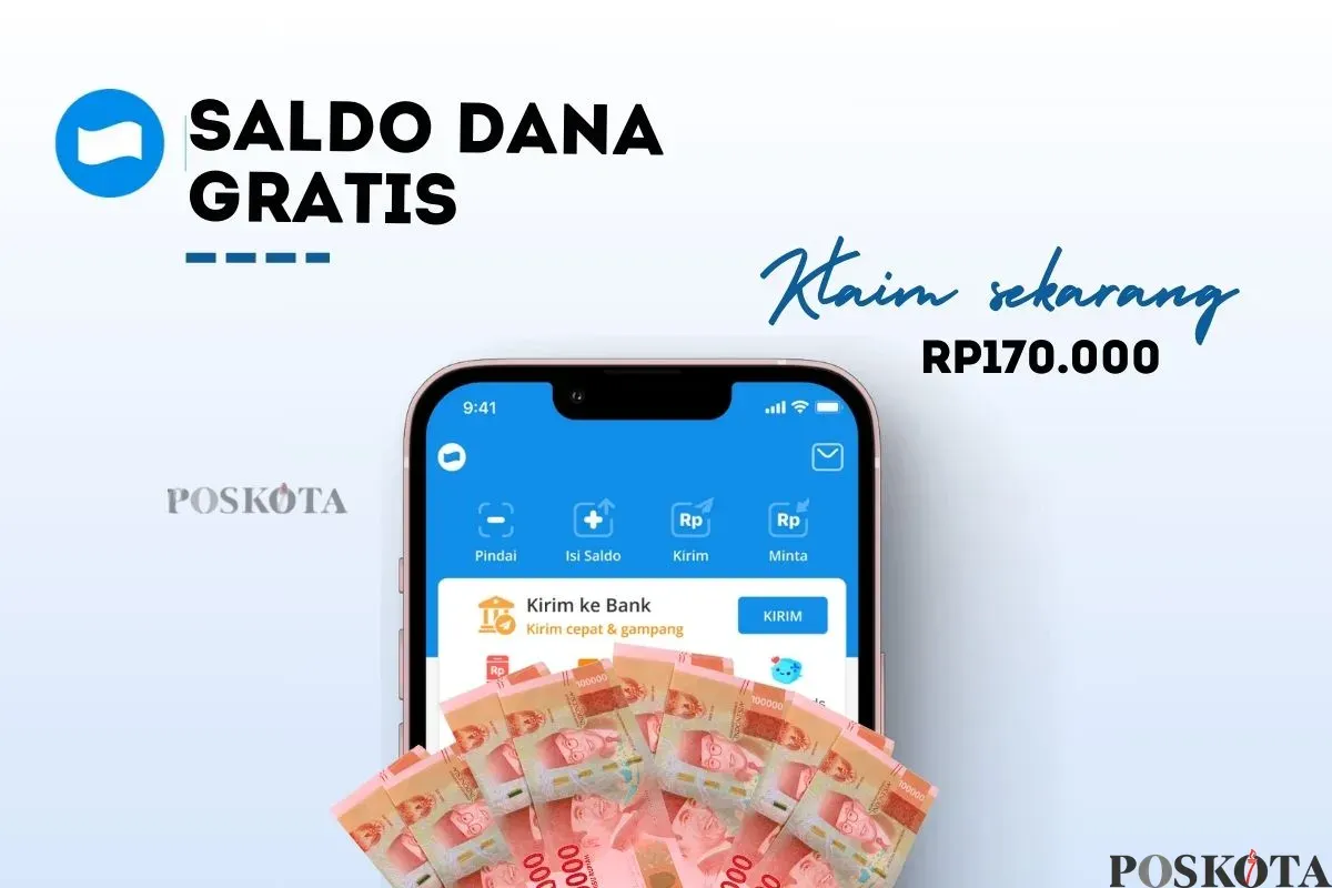 Klaim saldo DANA gratis Rp170.000 dari link berhadiah. (Sumber: Poskota/Della Amelia)