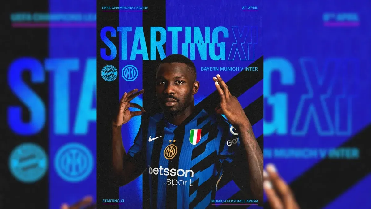 Tonton live streaming Bayern Munchen vs Inter Milan pada leg pertama babak perempat final Liga Champions 2024/2025 (Sumber: Instagram @inter)