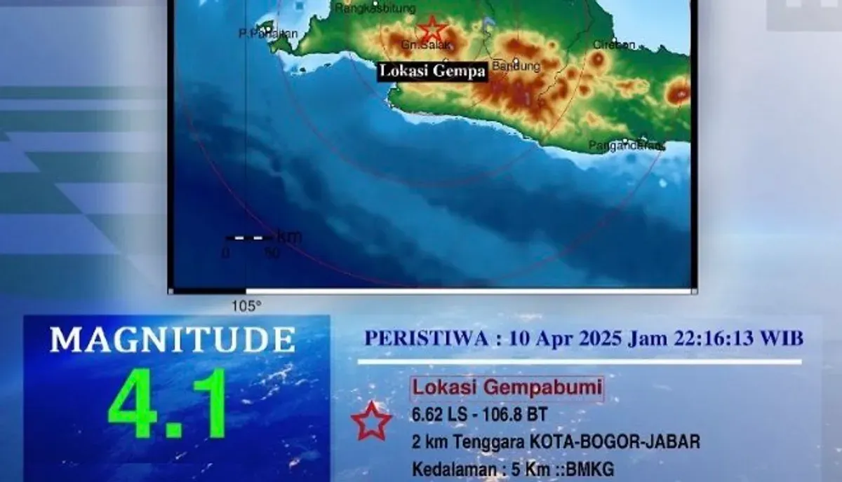 Gempe mengguncang Bogor dan Depok dengan Magnitudi 4,1 (Sumber: Instagram)