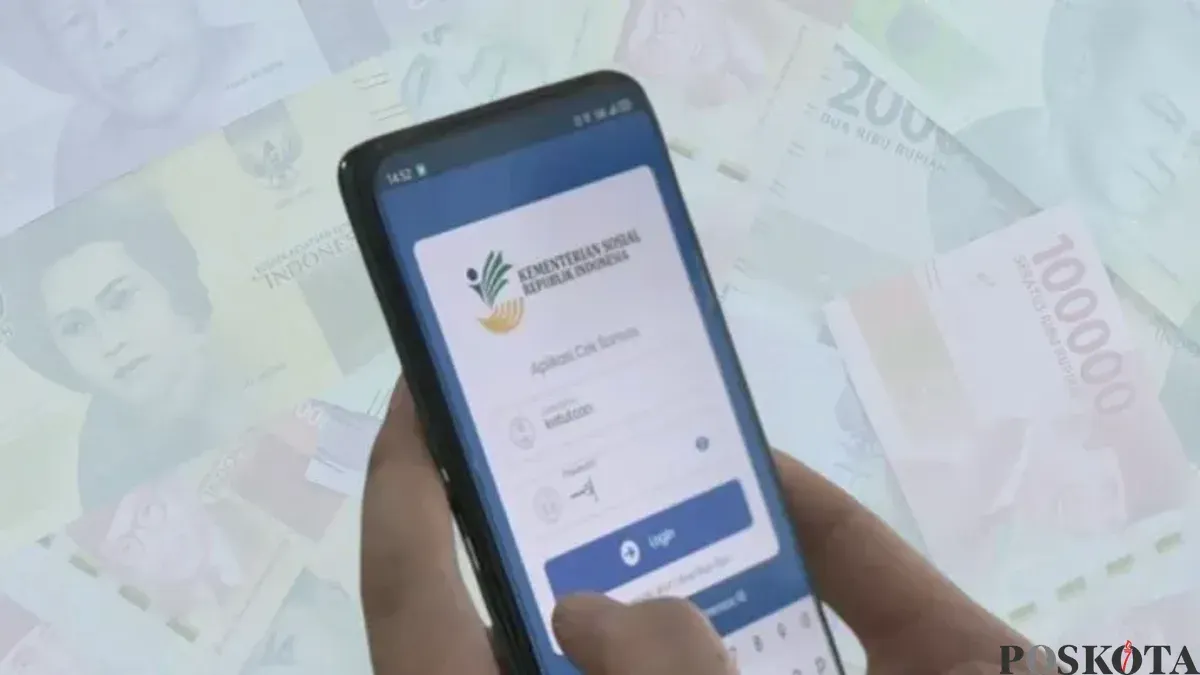 Cara daftar bansos PKH 2025 di aplikasi cek bansos. (Sumber: Poskota/Faiz)