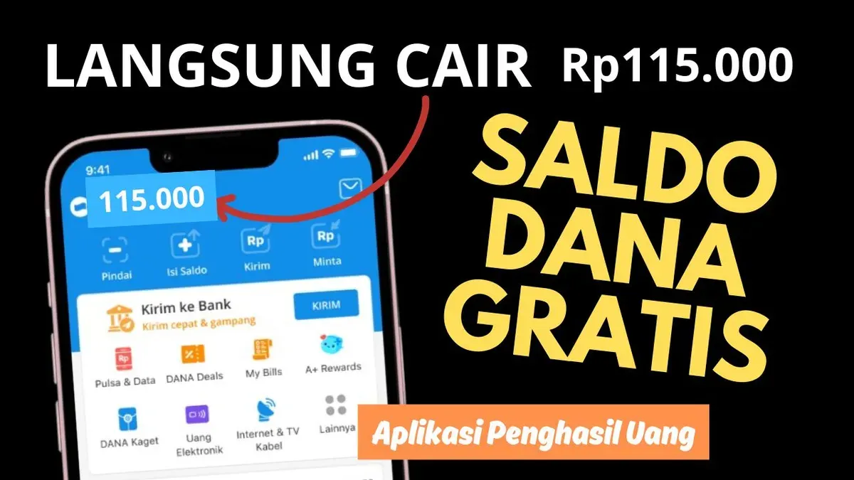 Kesempatan meraih saldo DANA gratis bisa didapatkan dari aplikasi penghasil uang. (Sumber: YouTube/@MJC)
