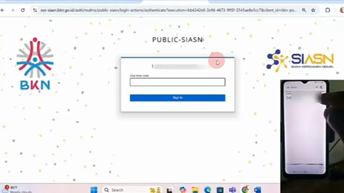 Aplikasi Google Authenticator hilang? ASN tetap bisa login ke ASN Digital dengan cara ini. (Sumber: YouTube/@Calon Guru)