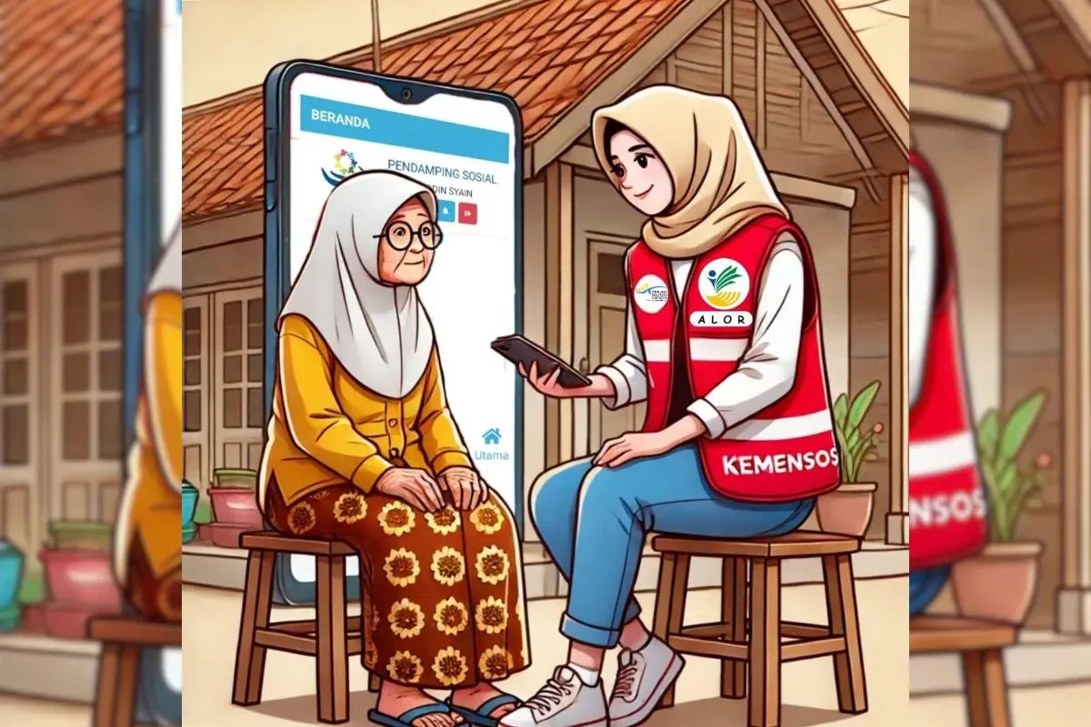 Proses verifikasi penerima PKH dan BPNT (Sumber: Facebook/Jihan Nabila)
