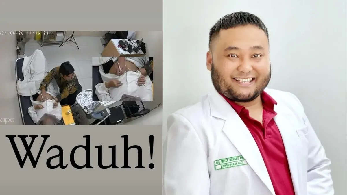 Tangkapan layar video CCTV unggahan drg Mirza saat menerima curhat dari korban pelecehan seksual oleh dokter kandungan di Garut. (Sumber: Instagram/@drg.mirza)