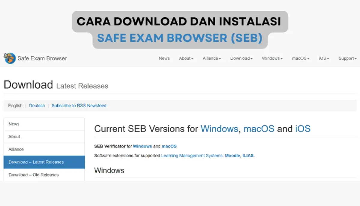 Syarat wajib tes online RBB 2025 dengan instal SEB dan hindari larangannya agar tidak diskualifikasi. (Sumber: safeexambrowser.org)