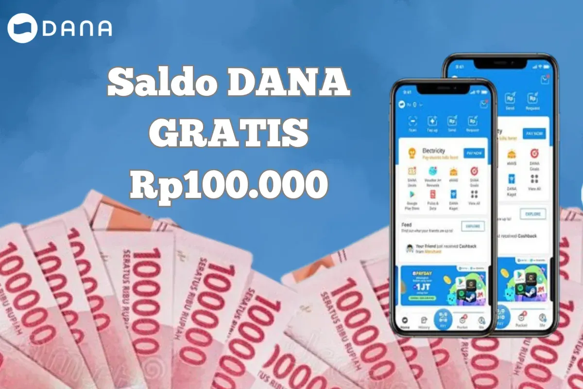 Cara klaim saldo DANA Gratis Rp100.000 masuk dompet elektronik. (Sumber: Poskota/Syania Nurul Lita Baikuni)