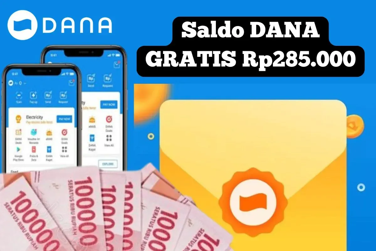 Cara klaim saldo DANA Gratis Rp285.000 melalui tautan khusus. (Sumber: Poskota/Syania Nurul Lita Baikuni)