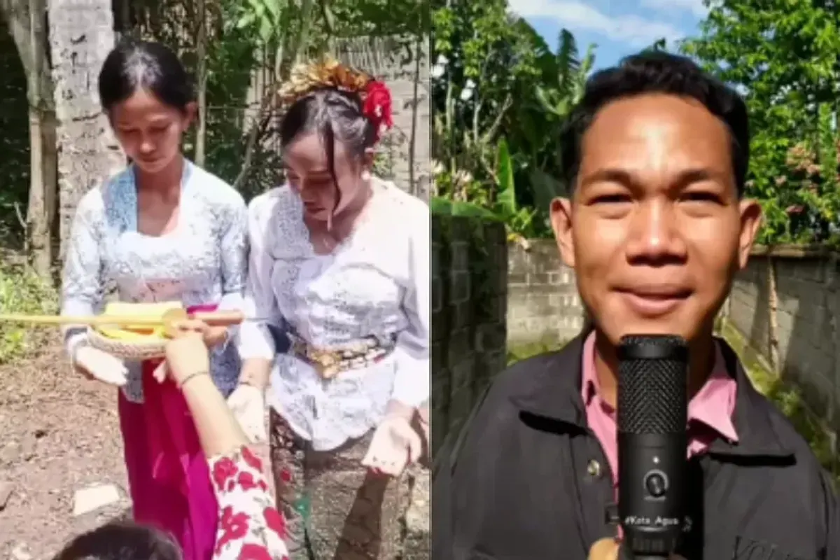 Agus Buntung Menikah Gunakan Keris sebagai Simbol Mempelai Pria (Sumber: Moeslim choice)