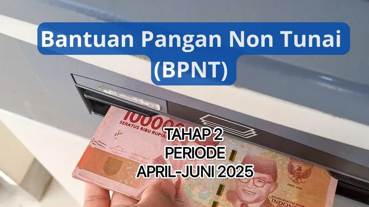 Penyaluran bansos BPNT tahap 2 periode April-Juni kapan dicairkan? bansos disalurkan bulan April 2025 secara bertahap. (Canva)