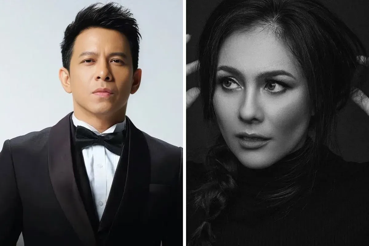 Ariel Noah (kiri) dan Wulan Guritno dikabarkan berpacaran. (Sumber: X/@IndoPopBase)