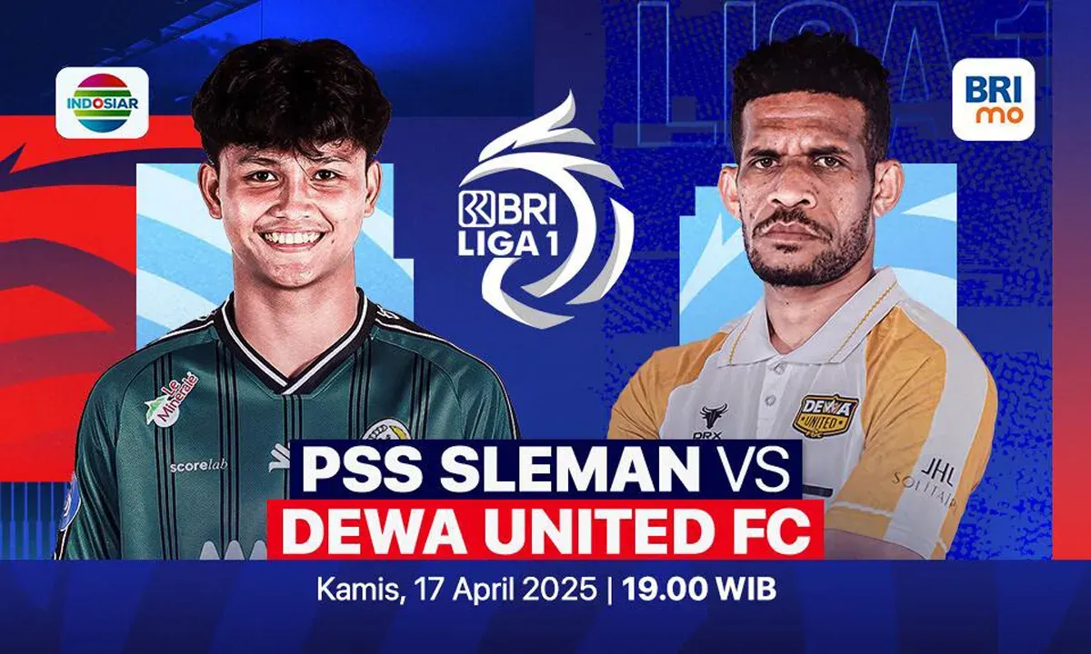 Link live streaming PSS vs Dewa United di pekan 29 Liga 1 2024-25. (Sumber: Vidio)