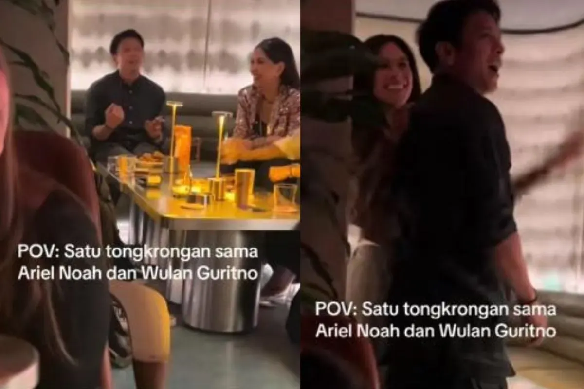 Viral di media sosial momen Ariel Noah dan Wulan Guritno bikin geger netizen.