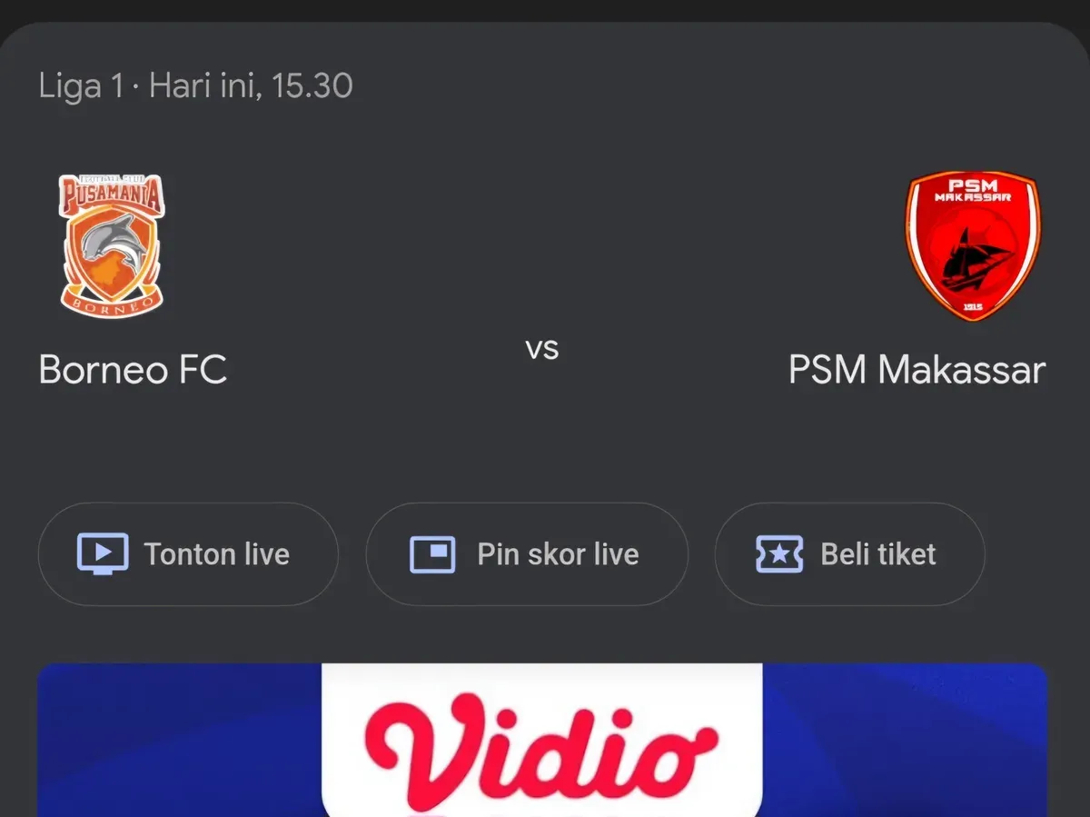 Borneo FC vs PSM Makassar (Sumber: Google)