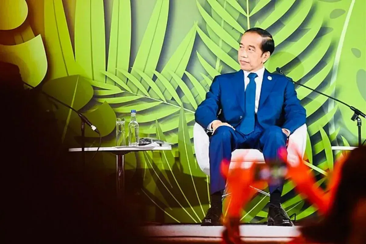 Jokowi menjadi pembicara dalam World Leaders Summit on Forest and Land Use yang diselenggarakan pada Selasa, 2 November 2021, di Scottish Event Campus, Glasgow, Skotlandia. (Sumber: Wikimedia Commons)