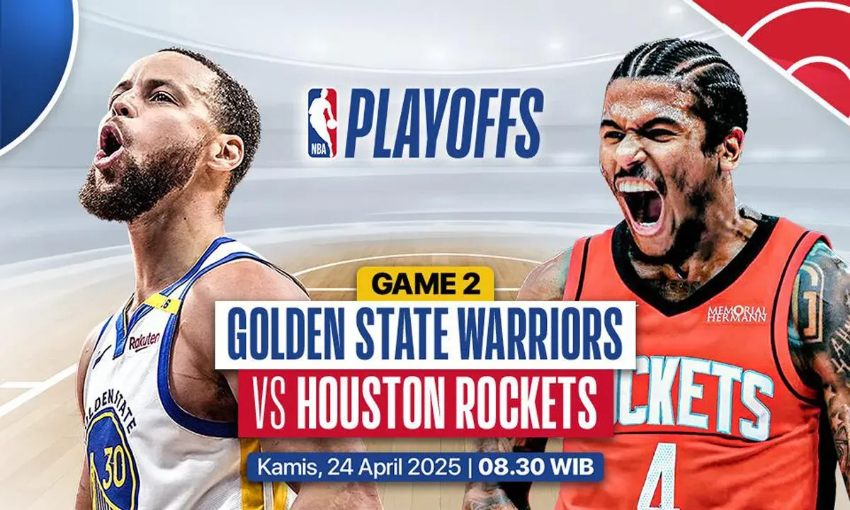 Link live streaming Houston Rockets vs Golden State Warriors. (Sumber: Vidio)