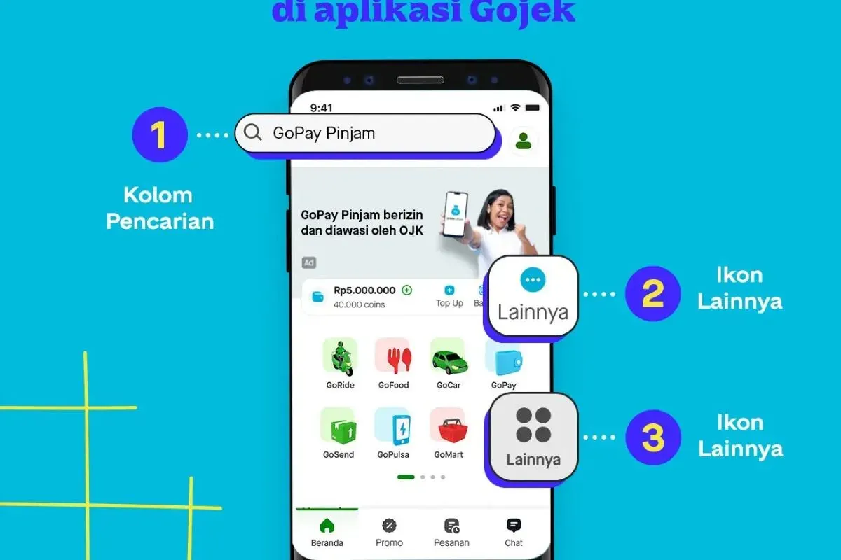 Cara pinjam uang di GoPay Rp1 juta cair mudah, berikut ulasannya. (Sumber: gojek.com)