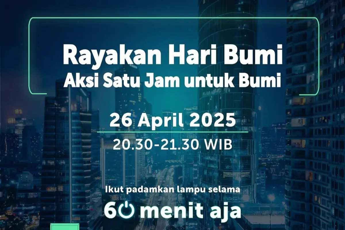 Aksi pemadaman lampu di Jakarta akan berlangsung selama satu jam pada hari ini. (Sumber: Instagram/@dkijakarta)