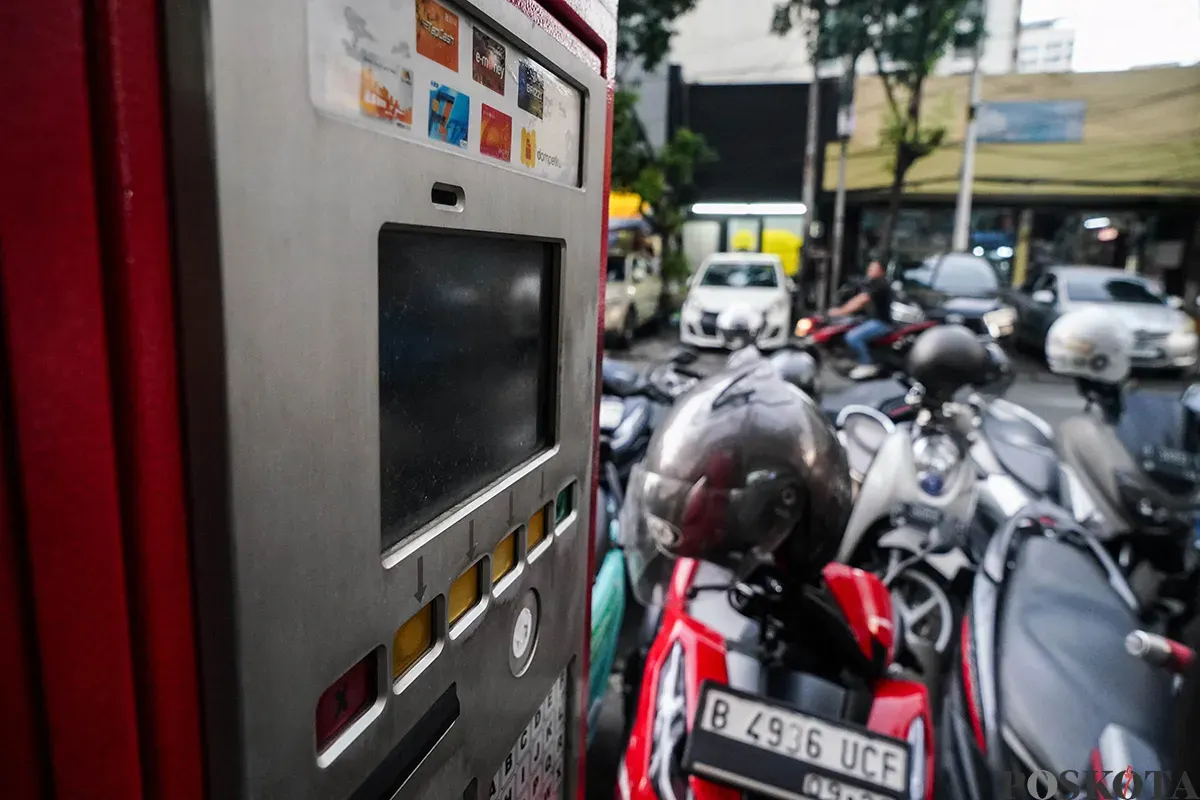Mesin parkir elektronik di Jakarta. (Sumber: Poskota/Bilal Nugraha Ginanjar)