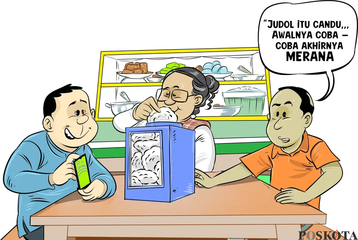 Obrolan Warteg: Fantastis, Perputaran Dana Judol (Sumber: Poskota/Arif Setiadi)