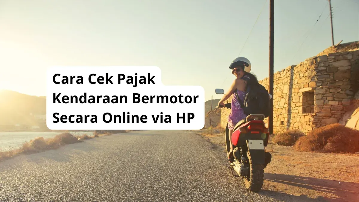 Cara cek pajak motor secara online via HP. (Canva)