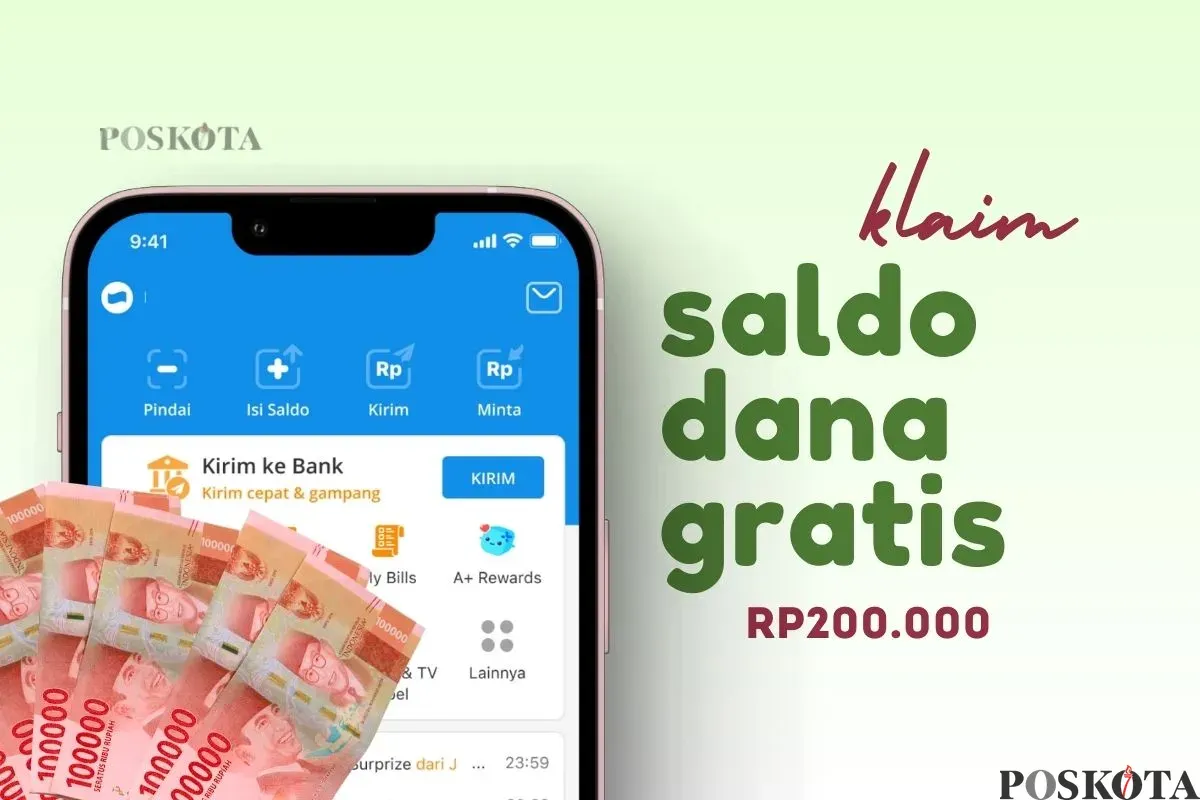 Klaim saldo DANA gratis Rp200.000. (Sumber: Poskota/Della Amelia)