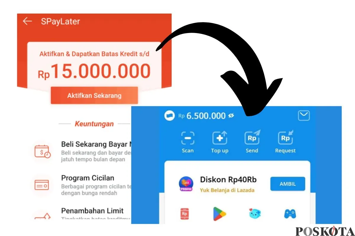Cara pinjam saldo DANA hingga Rp15.000.000 dari Shopee Paylater. (Sumber: Poskota/Faiz)