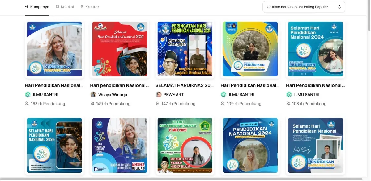 Twibbon gratis Hari Pendidikan Nasional 2025 (Sumber: Twibonnize)