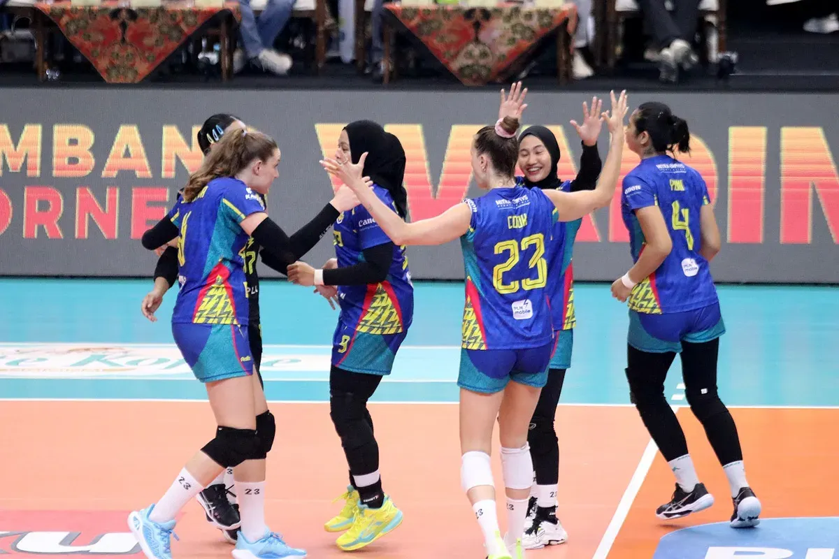 Link live streaming final four Proliga 2025 Electric PLN vs Gresik Petrokimia dan Surabaya Samator vs Palembang Bank Sumsel. (Sumber: Humas Proliga)