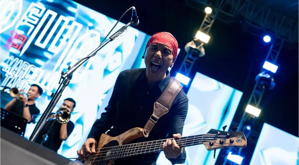 Bassist dari band legendaris Dewa 19, Yuke Sampurna. (Sumber: Instagram/@yukesampurna)