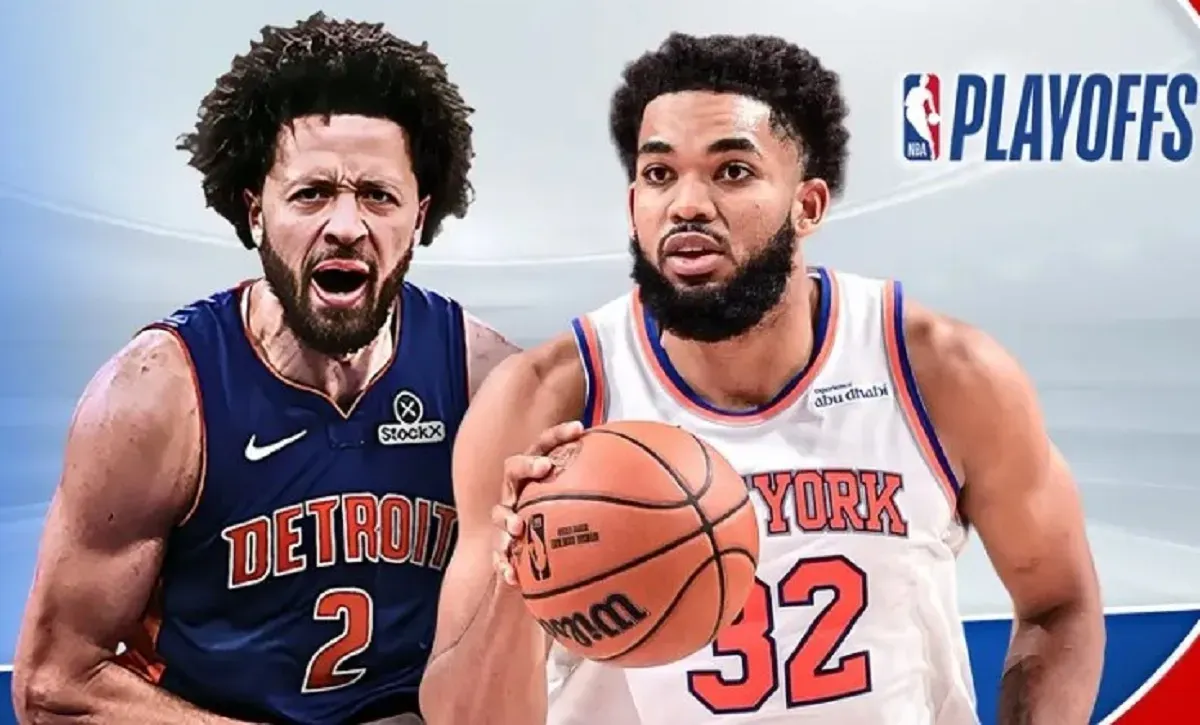 Streaming game 5 playoff NBA 2025 antara New York Knicks vs Detroit Pistons. (Foto: Vidio)