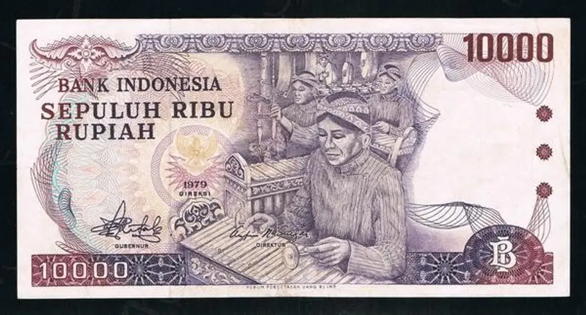 Penampakan pecahan uang kertas Rp10.000 Tahun Emisi 1979 (Sumber: Website/Tokopedia)