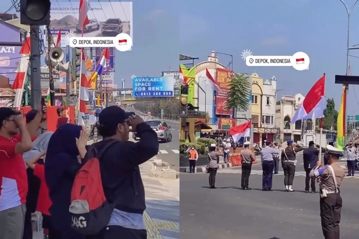 Upacara 17 Agustus di Depok, Jawa Barat yang mendapat sorotan dari warganet. (Sumber: Instagram/@depok24jam)