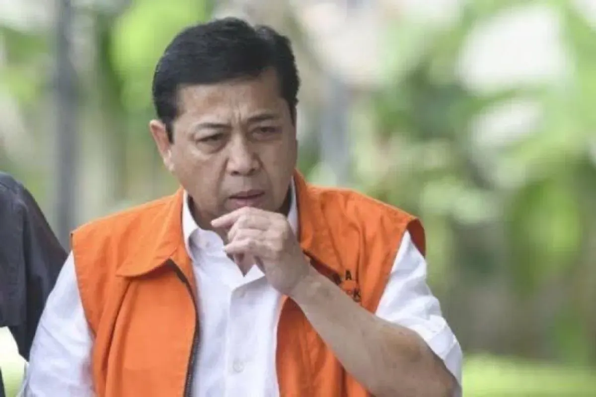 Mantan Ketua DPR RI, Setya Novanto esmi keluar dari penjara dengan status bebas bersyarat. (Sumber: tvri)