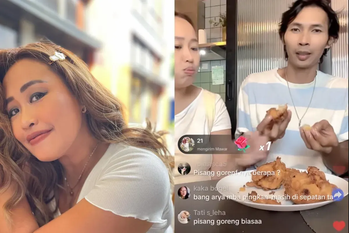 Potret Pingkan Mambo (kiri) dan suaminya, Arya Khan (kanan). (Sumber: Instagram dan TikTok)