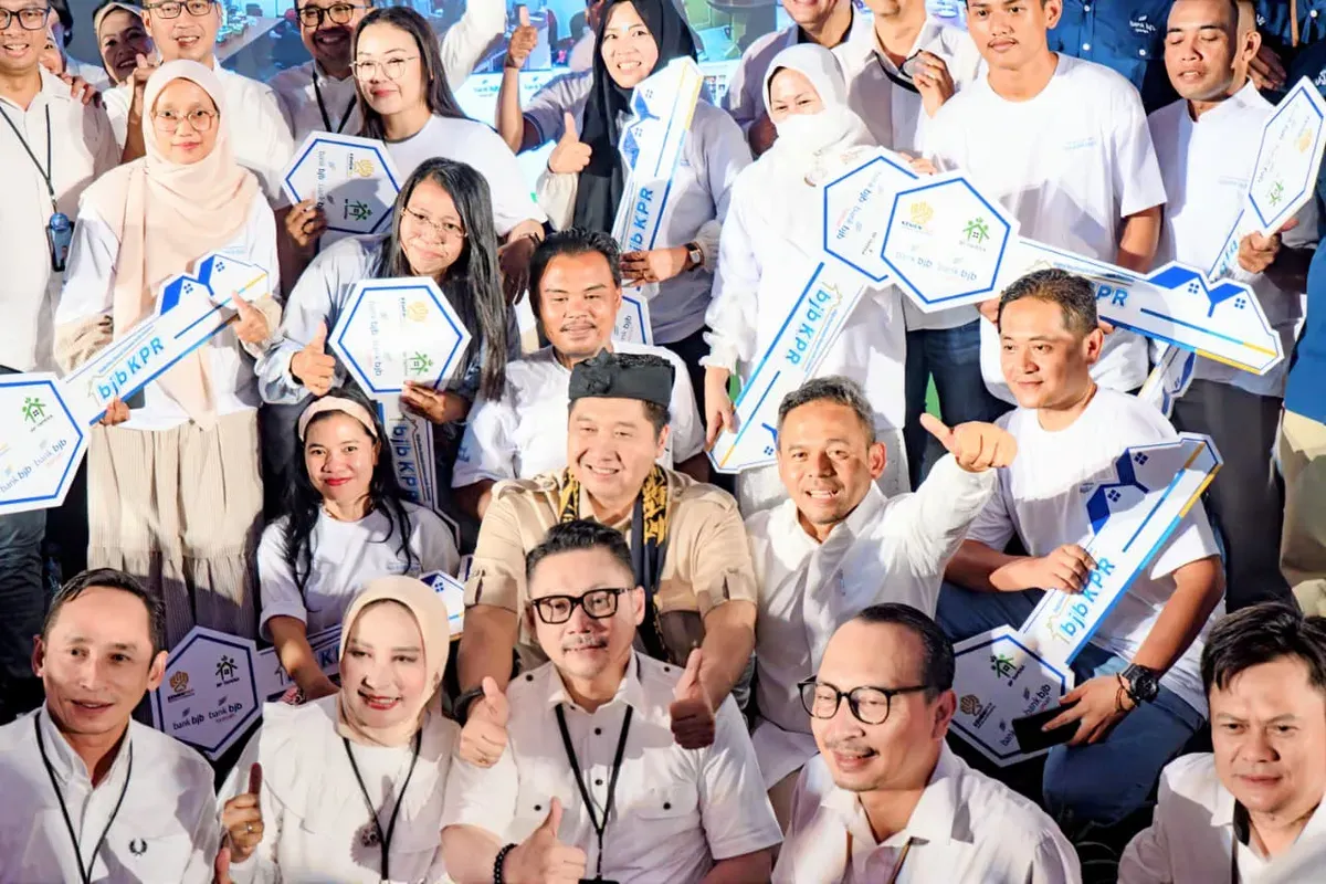 bank bjb menggelar acara Akad Massal dan Serah Terima Kunci bagi 1.080 debitur KPR Sejahtera FLPP. (Sumber: Dok. bank bjb)